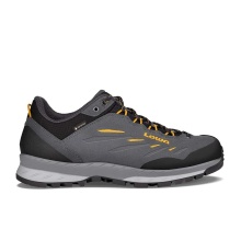 Lowa Wanderschuhe Delago Low GTX (Trekking, Spaltleder, wasserdicht) asphalt/mango Herren